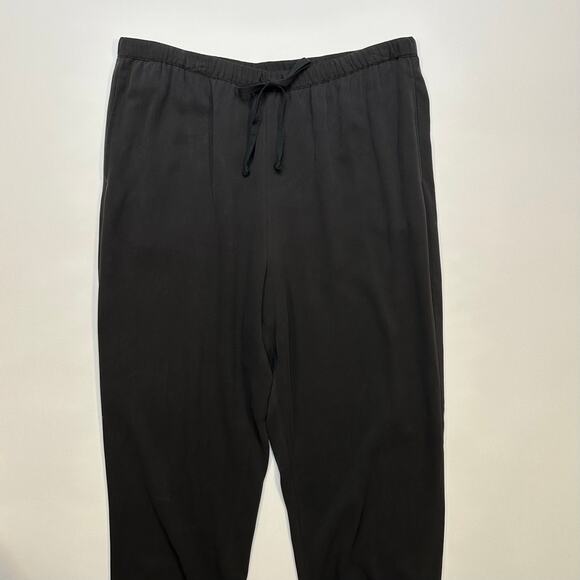 Soft Surrounding Silk Drawstring Pants Black Large Petite - Picture 3 of 7